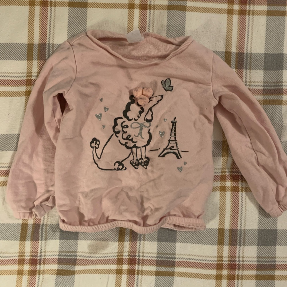 Carter's Pink Sweater with Eiffel Tower Design